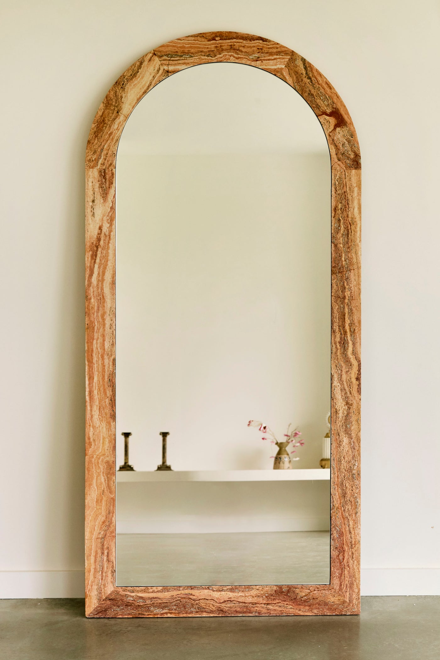 Zehra Mirror - Sunfire Travertine