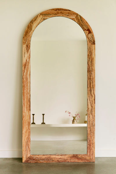 Zehra Mirror - Sunfire Travertine