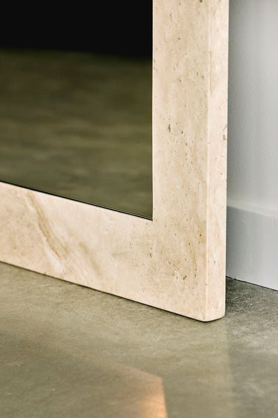 Zehra Mirror - Crema Travertine