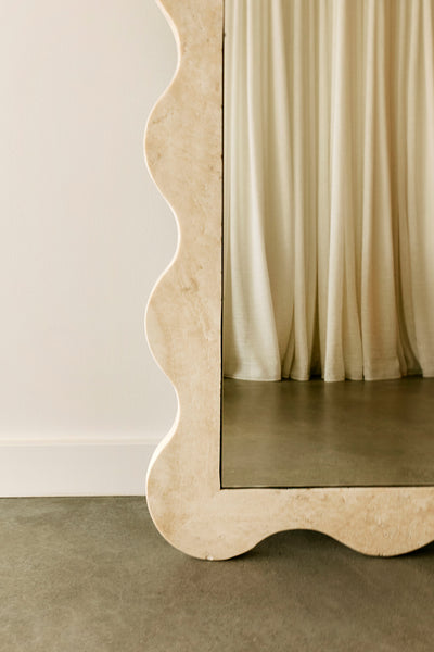 Deniz Mirror - Crema Travertine