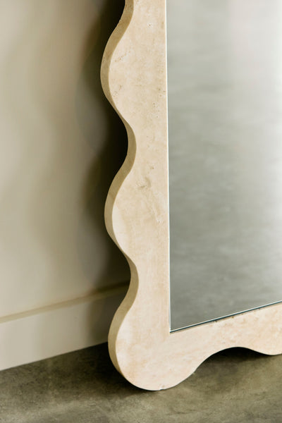 Deniz Mirror - Crema Travertine