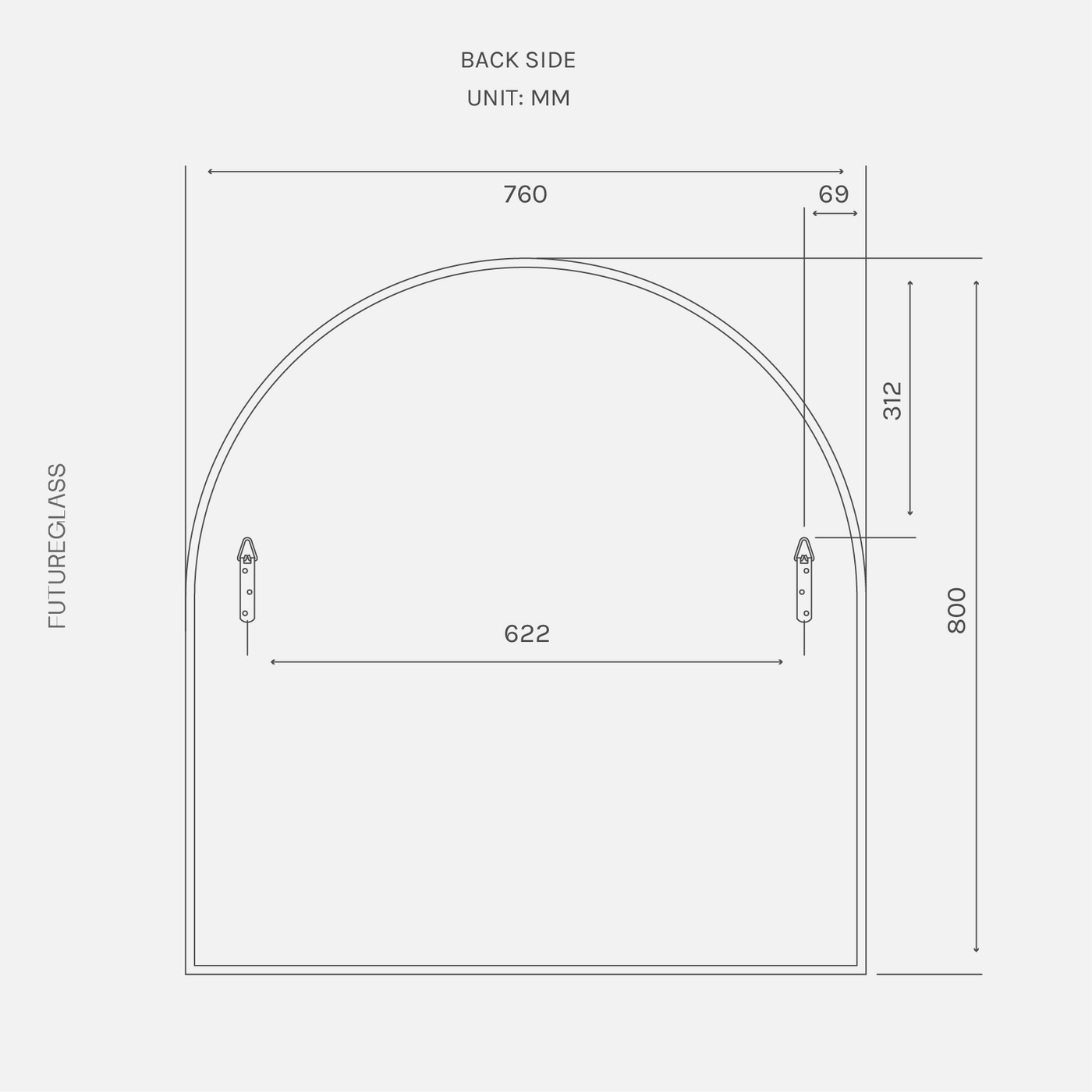 Twin Pack - Kira Arch Mirror | 800 x 760