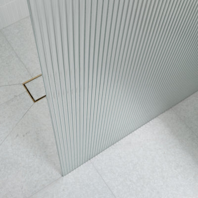 Fluted Radius Shower Screens - Right