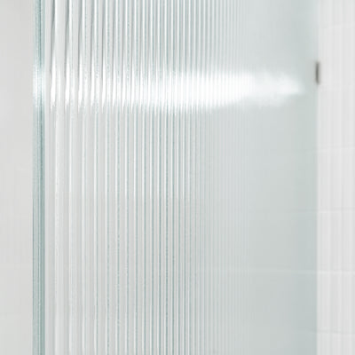 Fluted Radius Shower Screens - Right